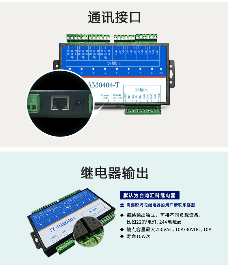 DAM-0404TA 工業(yè)級網(wǎng)絡控制模塊通訊接口