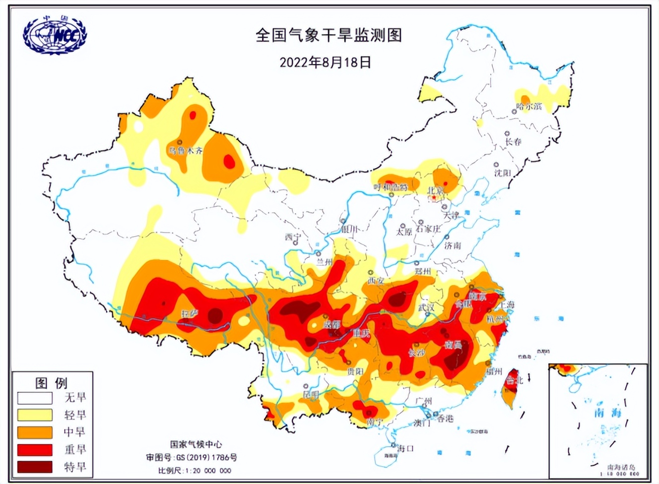 高溫少雨天氣，氣象干旱將持續(xù)發(fā)展