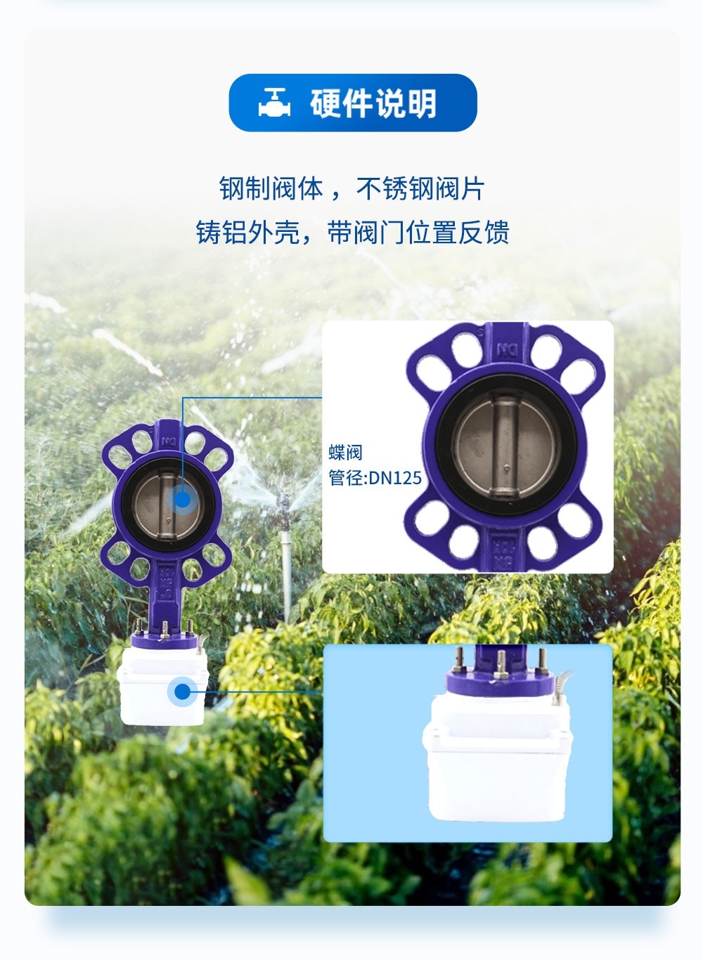鋼制閥體 ，不銹鋼閥片，鑄鋁外殼，帶閥門位置反饋